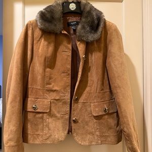 Suede leather jacket